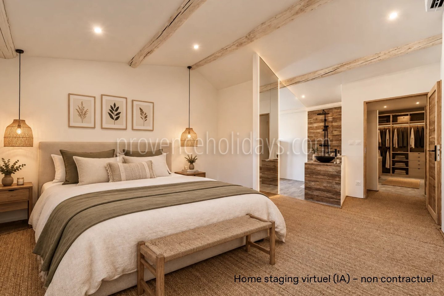 13 - Mas rénové à L\'Isle-sur-la-Sorgue: Villa: Bedroom
