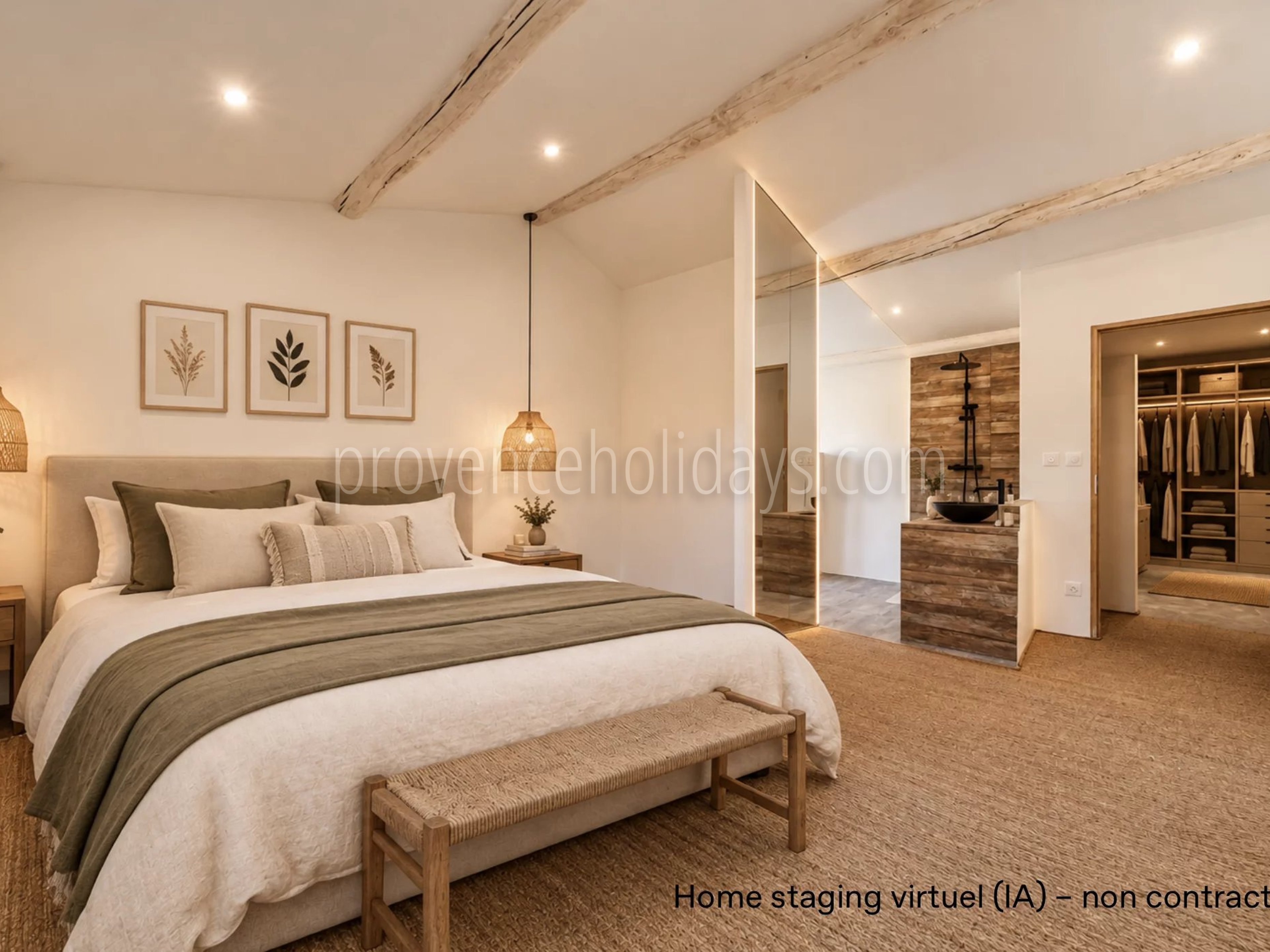 13 - Mas rénové à L\'Isle-sur-la-Sorgue: Villa: Bedroom