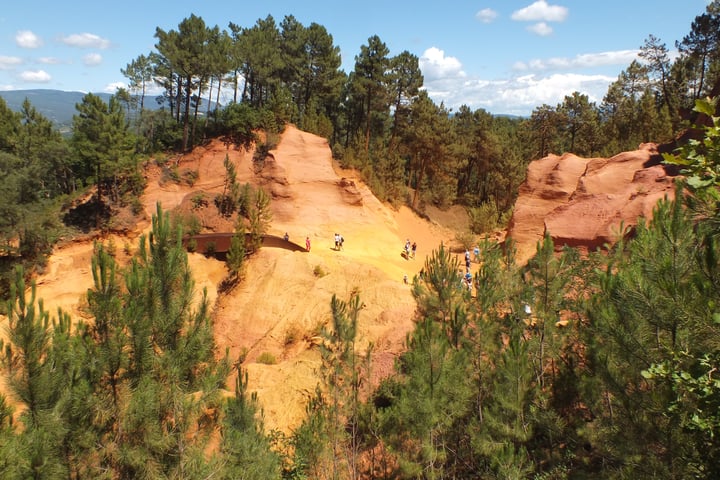 The ocher trail in Roussillon