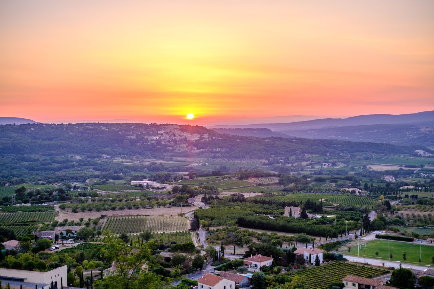 sunset luberon