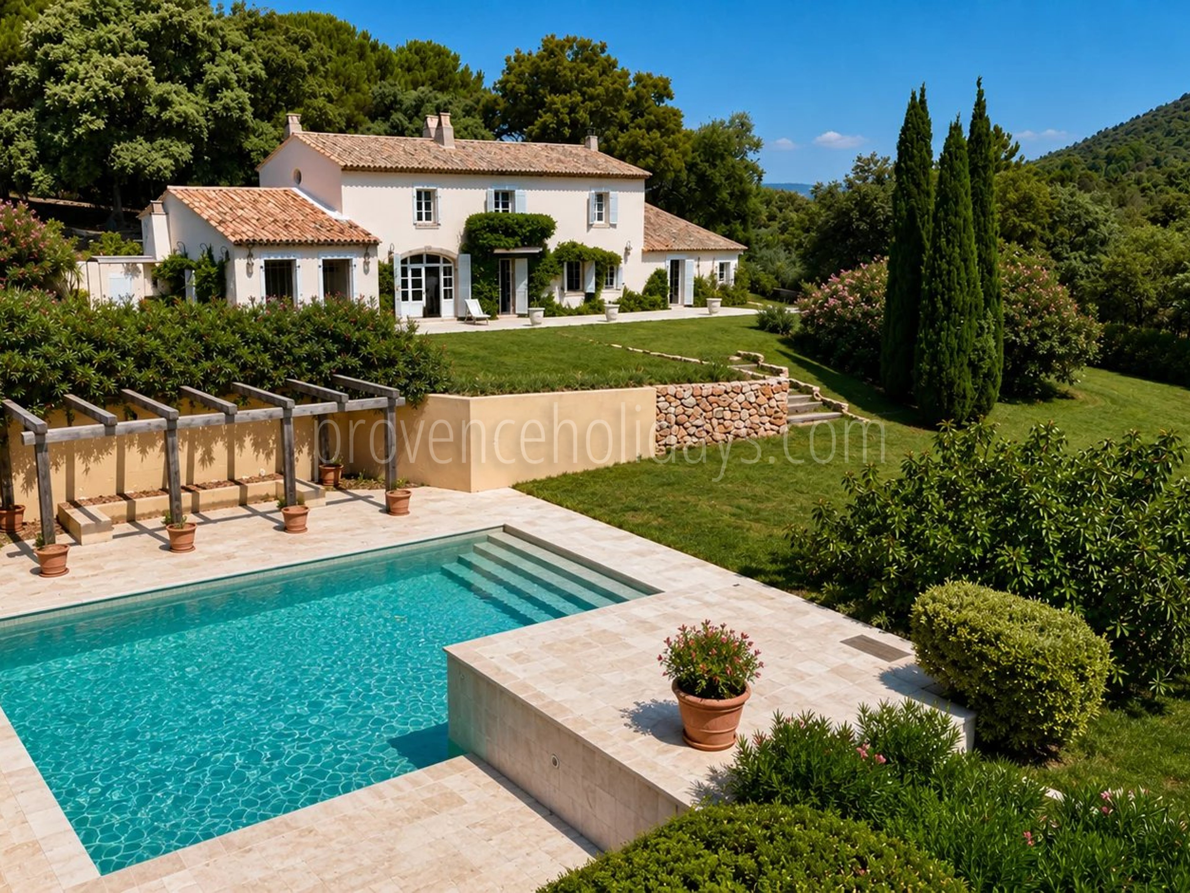 1 - Provençaals huis in Grimaud: Villa: Pool