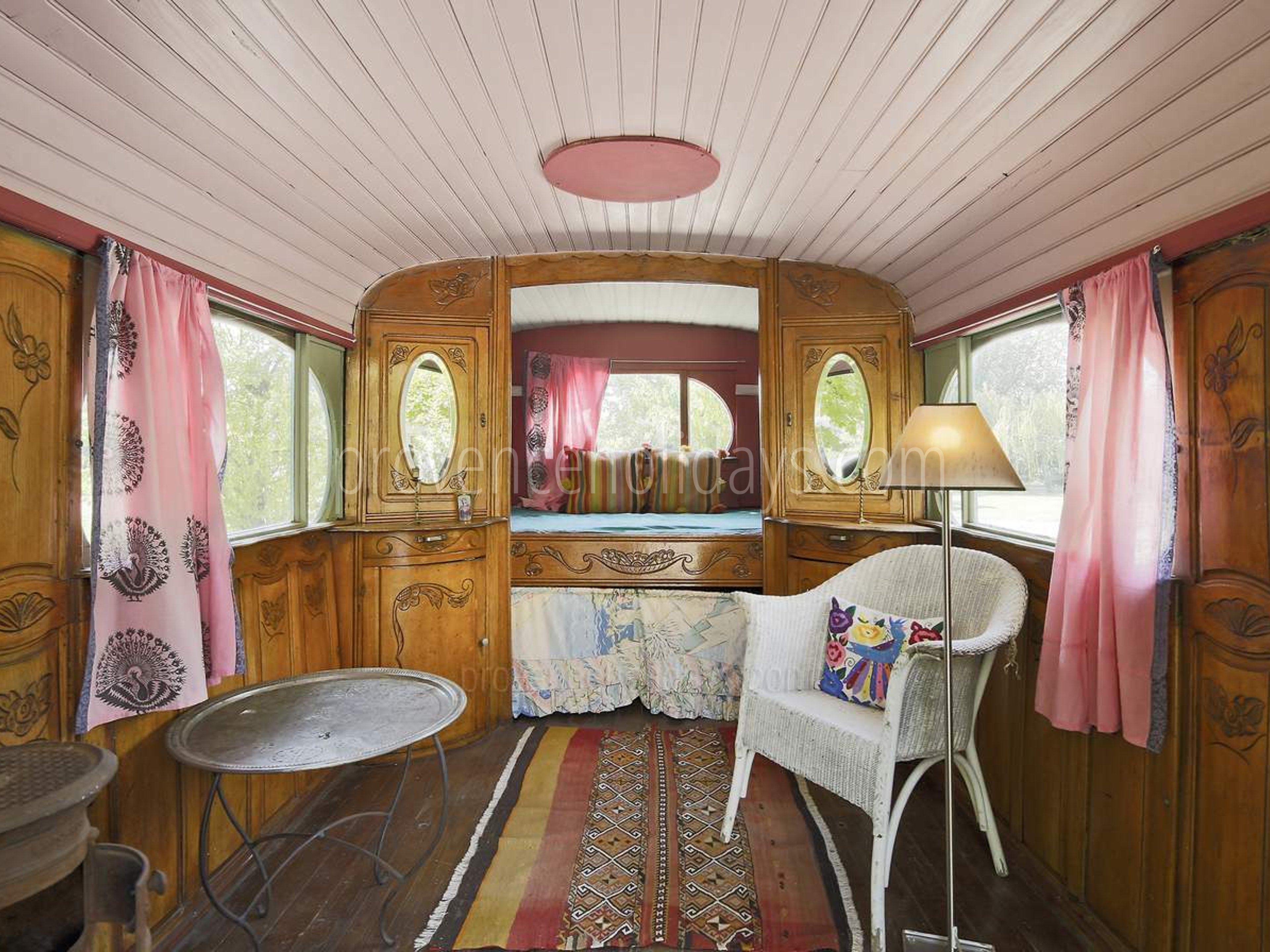 24 - Mas de St Roch: Villa: Interior - Mas de St Roch: Inside old caravan
