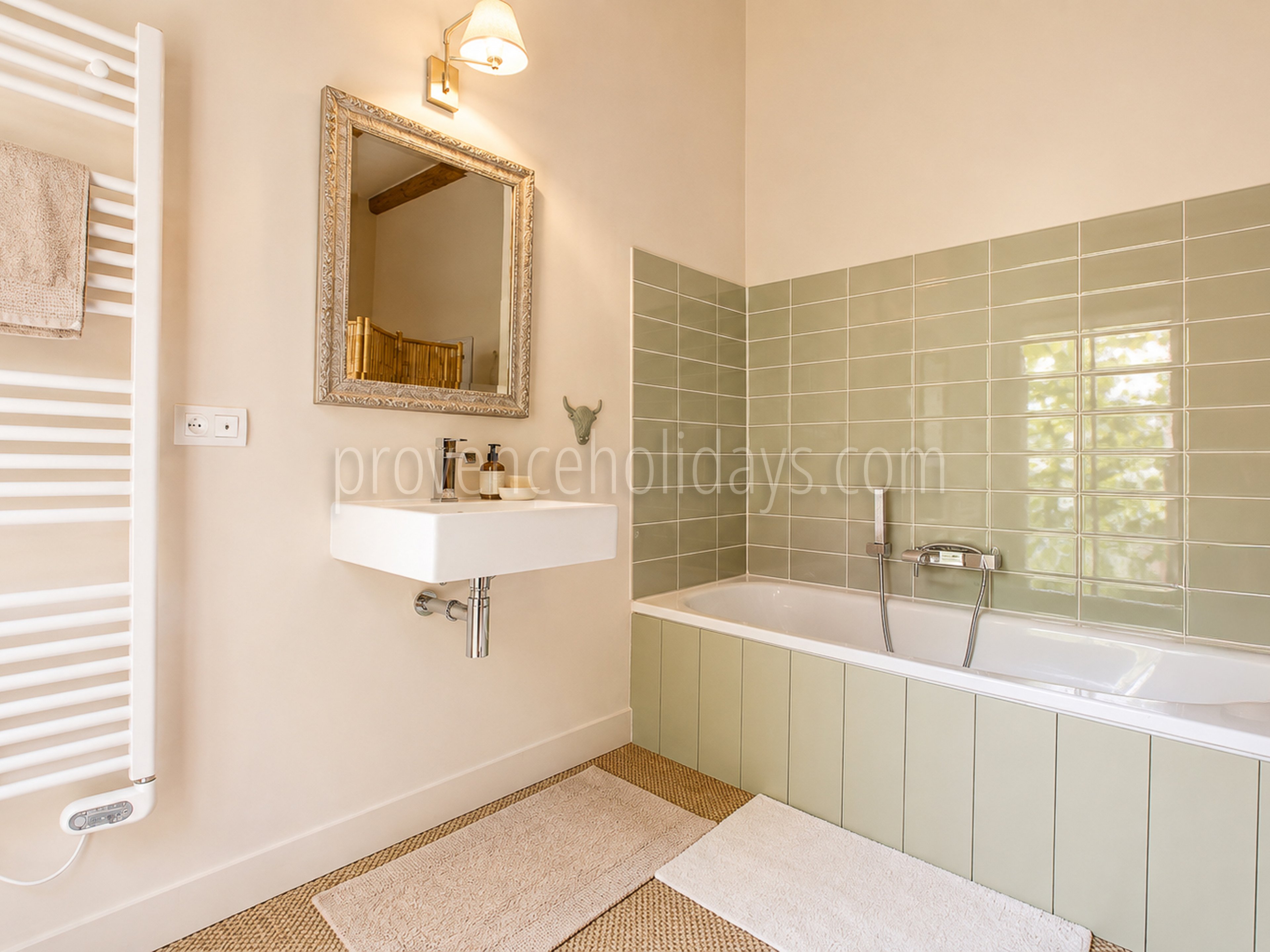 53 - Bauernhaus mit Blick auf den Luberon: Villa: Bathroom