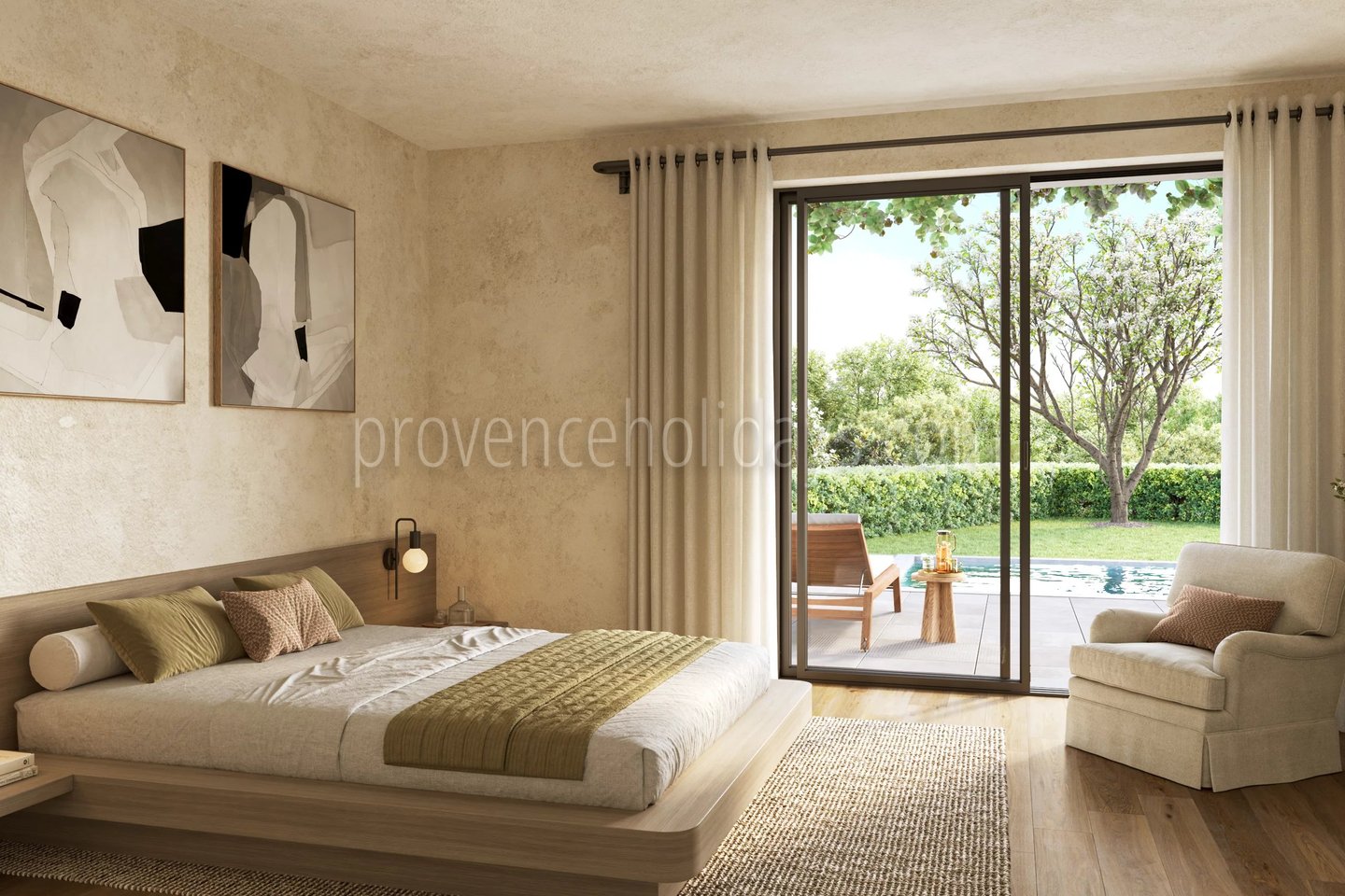 4 - Contemporary mas in Saint-Rémy-de-Provence: Villa: Bedroom
