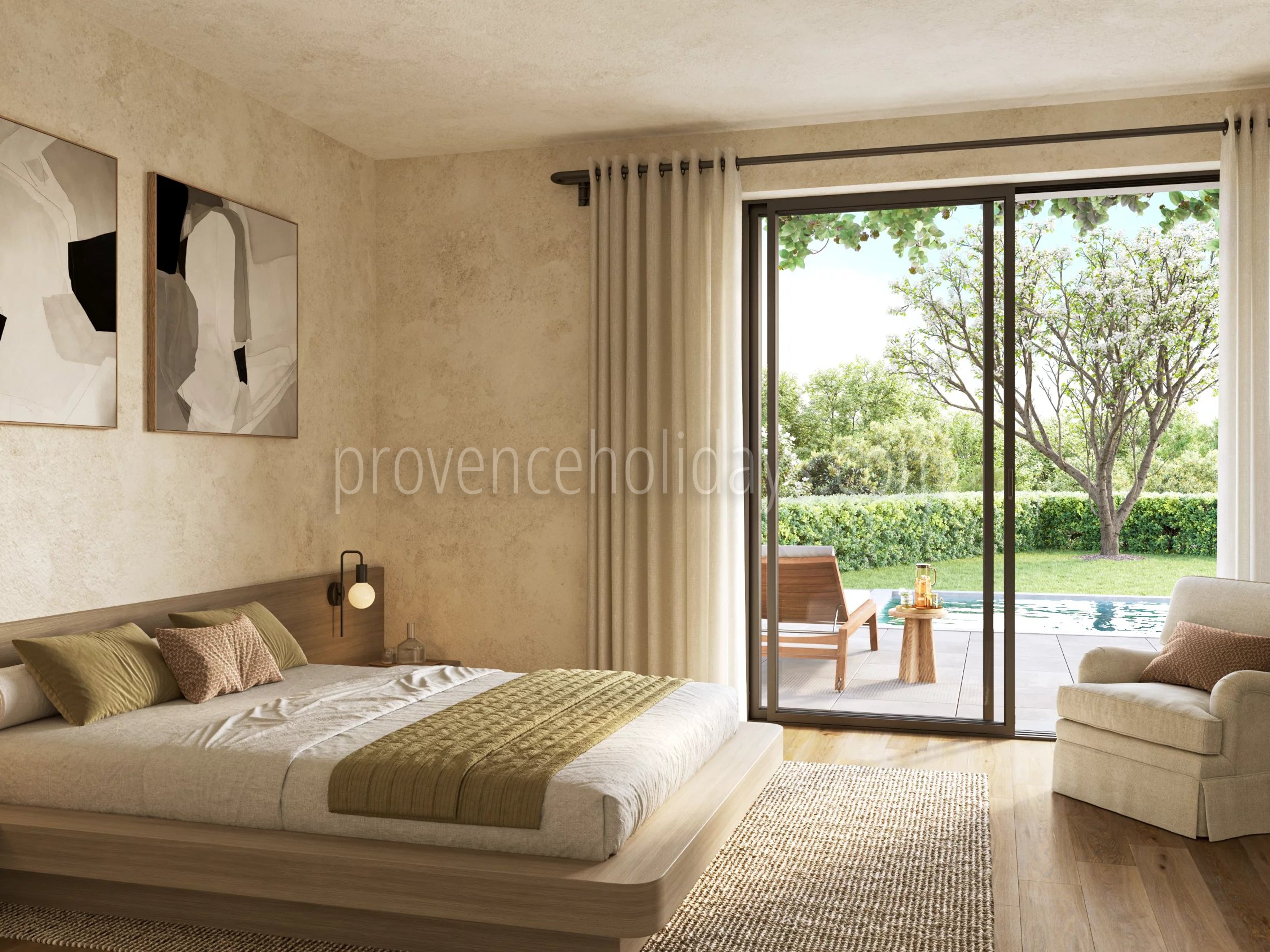 4 - Contemporary mas in Saint-Rémy-de-Provence: Villa: Bedroom
