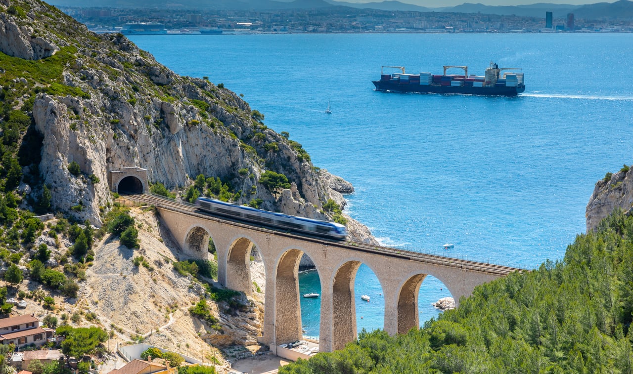 train over bridge