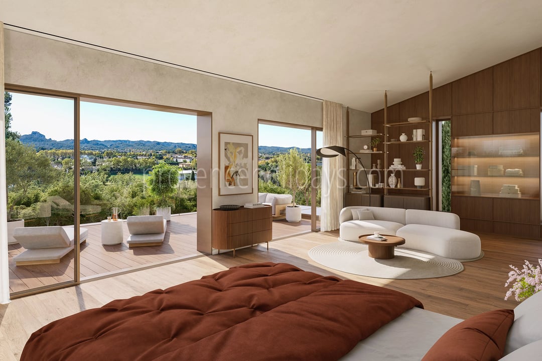 Moderne villa met uitzicht op de Alpilles in Saint-Rémy-de-Provence - Slaapkamers