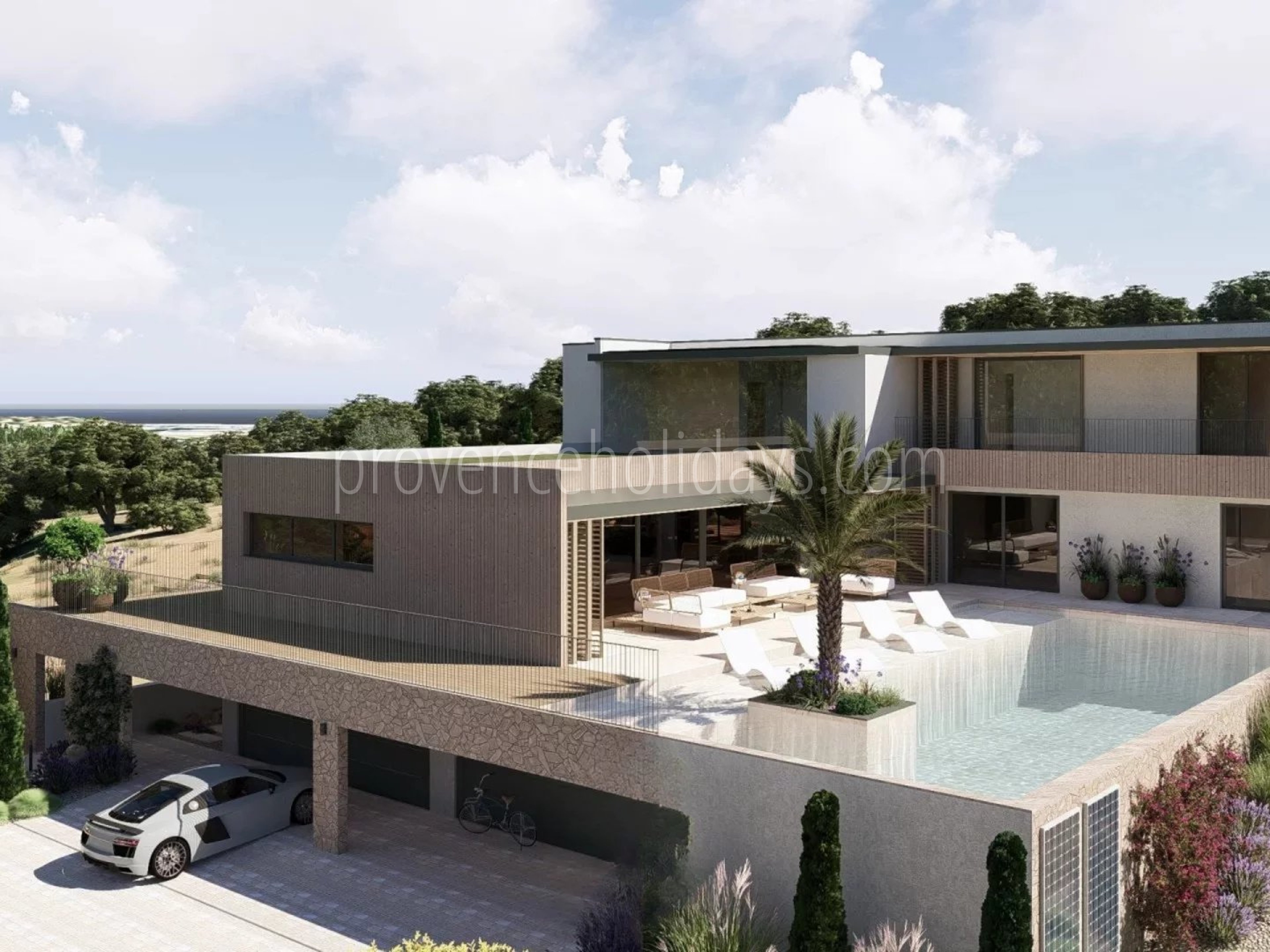 1 - Bioklimatische villa in Cap Bénat: Villa: Exterior