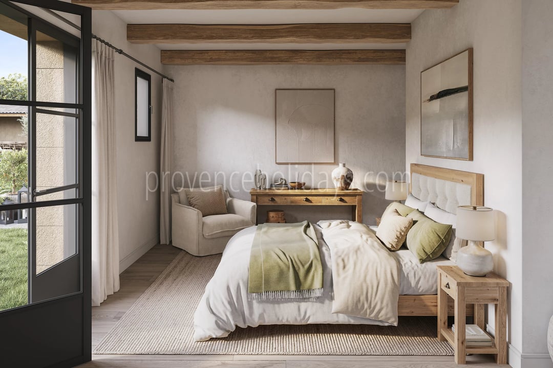 Off-plan mas with private bridge in Saint-Rémy-de-Provence - Bedrooms