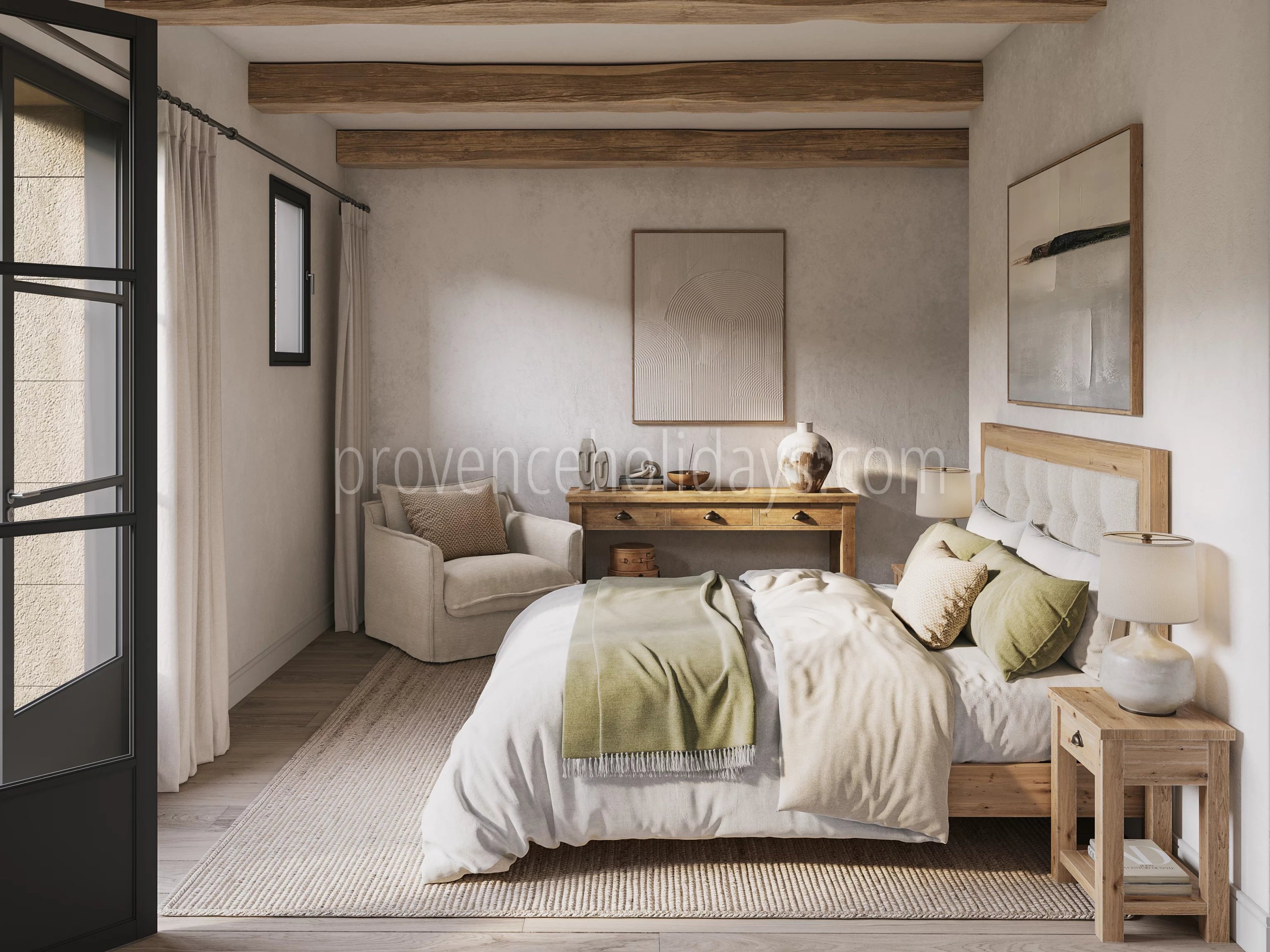 5 - Stone mas in Saint-Rémy-de-Provence: Villa: Bedroom