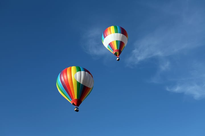 Dans les airs à Roussillon