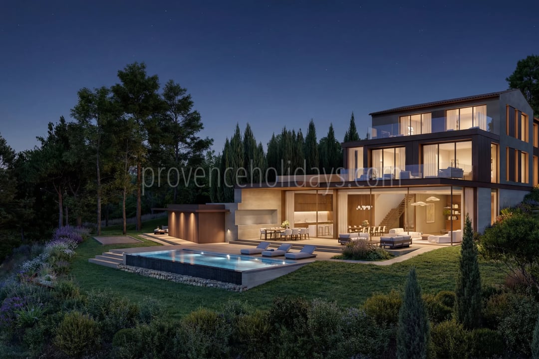 Moderne villa met uitzicht op de Alpilles in Saint-Rémy-de-Provence - Zwembad