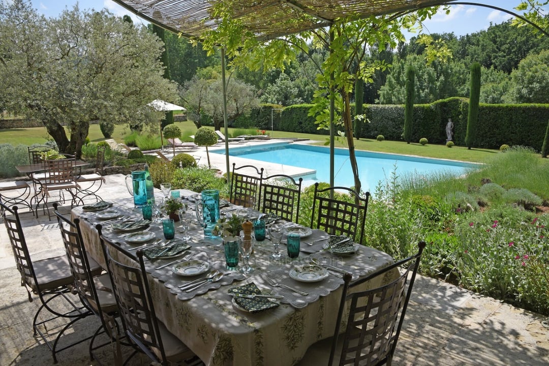 Mas with private tennis court near Bonnieux - Swimming Pool