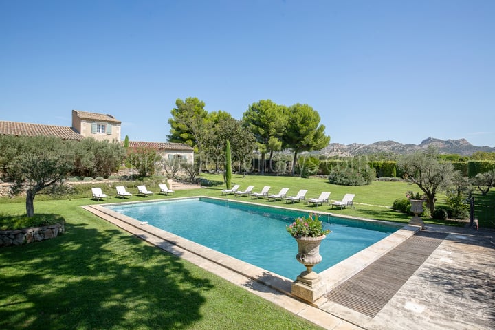 Provençal farmhouse with a large pool in the heart of the Alpilles