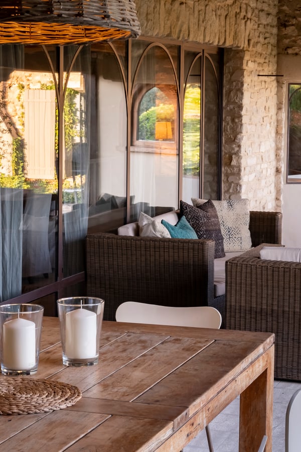 villa outdoor seating area