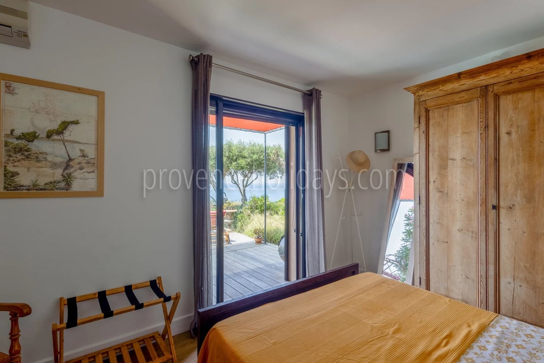 Villa met panoramisch zeezicht in Hyères, île du Levant - Slaapkamers